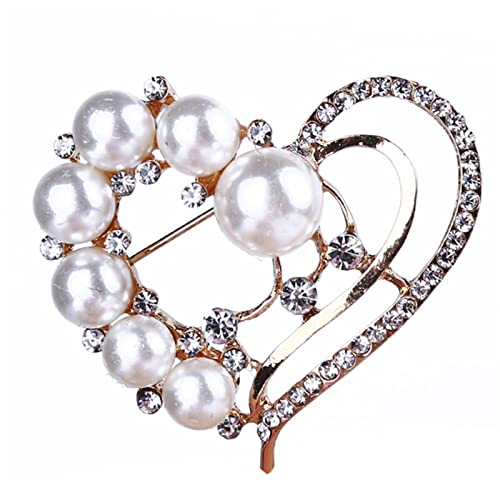 Broche de perlas y diamantes de imitación para chales de mujer 6