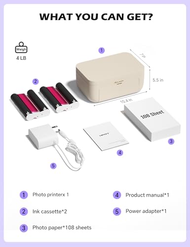 iDPRT 4x6 Photo Printer, CP4100 Instant Photo Printer for