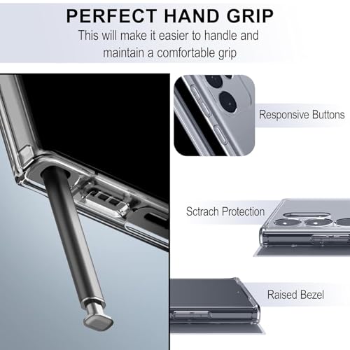 Image of Crystal Clear Samsung Galaxy S25 Ultra 5G Back Case Cover | Camera Protection | Crystal Clear Back | Full Protection Back Cover for Samsung Galaxy S25 Ultra 5G (Transparent)
