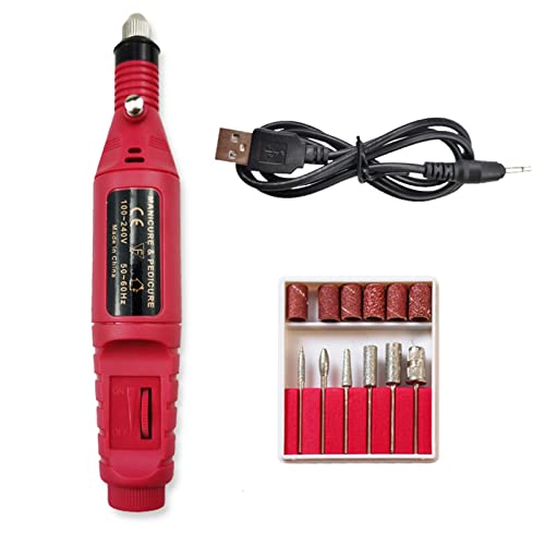 KTZAJO Máquina de manicura de 12 W, 20000 rpm, taladro de uñas eléctrico, lima de uñas con visualización de velocidad, cuchillo de manicura y pedicura (color: MINI2) Cover