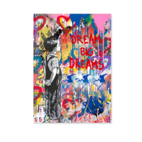 Peinture moderne inspirant pop street graffiti art de salon 90x140 - 4