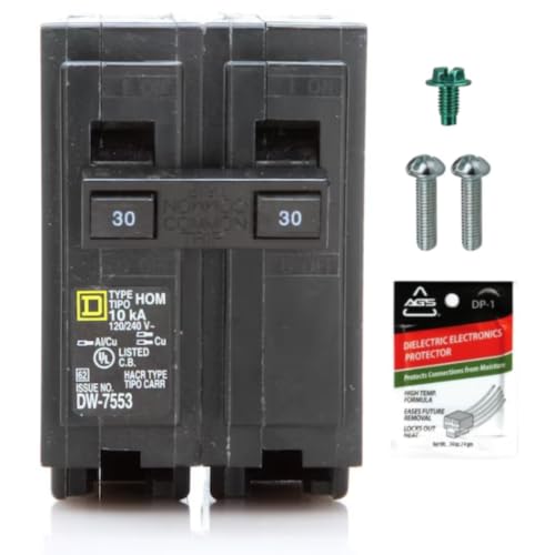 FalconSupply Genuine Square D HOM230 30 Amp Double Pole Circuit Breaker Kit