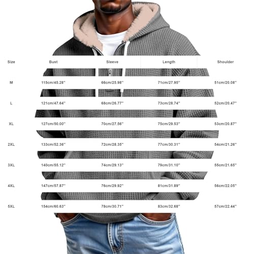 Sudadera con capucha hombre forro polar manga larga blanca L 6