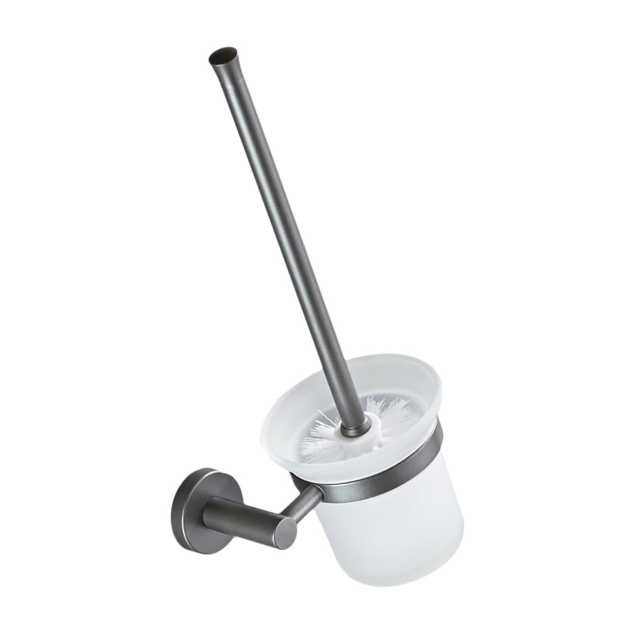 Escobilla de Baño Mural con Vaso de Vidrio para Limpieza Profunda