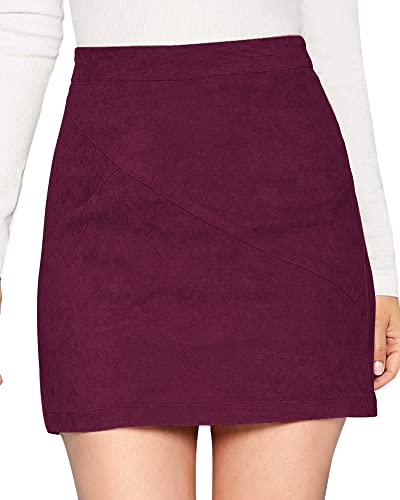 Image of MANGOPOP Skirt (A Burgundy, X-Large), A Burgundy, X-Large