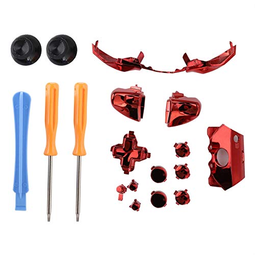 Ensemble de boutons complet pour pièces de rechange de boutons colorés Xbox One Elite avec tournevis(rouge) Cover