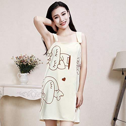 Ap International Bath Robe Towel for Women , Cotton Bathrobe for Girls & Women , Dress Towel for Ladies. 80 x 130 cm (Yellow)