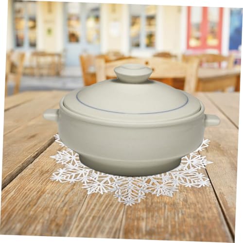 Chemin de table de Noël avec sets Cabilock en PVC blanc pour repas de fêtes - 6