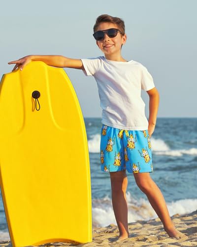 Image of SURF CUZ Boys Swim Trunks with Boxer Brief Liner Toddler Boy Stretch Swimsuit Shorts Quick Dry Swimming Trunks Bathing Suit