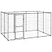 Vopese Hundehütte Spiel Paradies Pulverbeschichteter Stahl PE Schwarz Silber 330x220x180cm Model3082293