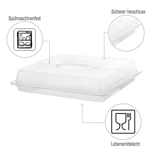 Rotho John großer Partybutler, Kunststoff (PP) BPA-frei, weiss/transparent, (47.5 x 39.0 x 9.8 cm)
