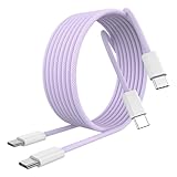 [MFi Certified] iPhone 16 Charger Cord 6FT, 2 Pack 60W USB C to USB C Charging Cable Cord Long for iPhone 16/16 Plus/16 Pro/16 Pro Max/15/15 Plus/15 Pro/15 Pro Max, iPad Pro/Air/Mini, Galaxy, Purple