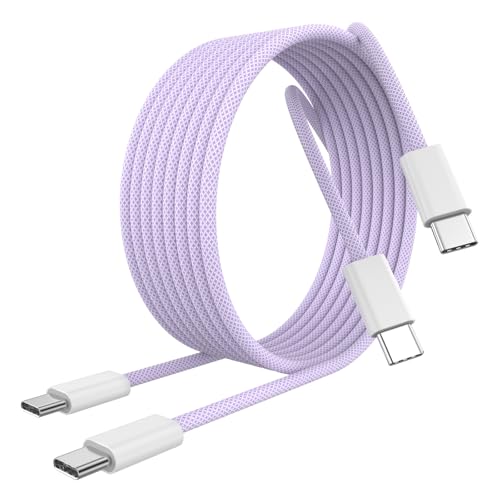 [Apple MFi Certified] iPhone 17 16 15 Charger Cable Cord 6FT, 2 Pack Purple