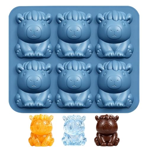Tumbler Freeze Capybara Silicone Whiskey Tray Six Cavity Nonstick EasyRelease Cute Sculpted Beverage Cooling Sphere Party Gather