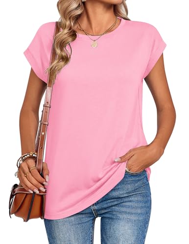 Image of Zeagoo Womens Tops Summer Casual Cap Sleeve Tshirts Shirts Business Dressy Spring Fashion Outfits Trendy Clothes