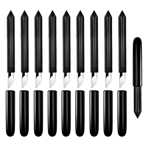 Niantime 10PCS Deep Point Cutting Blades, Compatible with Cricut Explore Air2/Air 3/, Maker/Maker 3, Cut Thicker Materials (Deep Point Blade)