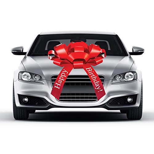 CarBowz Big Red Car Bow, Happy Birthday Bow, Giant 30