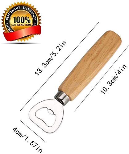 Bartender Bottle Openers, Beer Bottle Openers, Cider, Soft Drinks -Wood Handle Handheld (Set Of 12) #TOP3