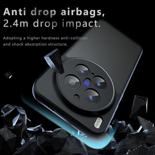 Image of Matte PC+TPU Phone Case for Vivo X300 Pro 5G Air Bag Protection, Anti-Fingerprint, Micro Arc Edge, Never Turns Yellow, Camera Protection, Skin-Friendly Feel, Black