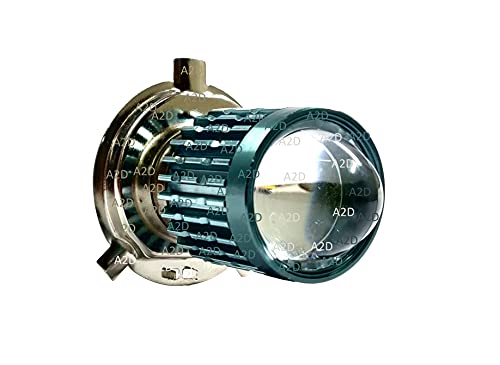 Image of A2D 8398 12V / Led Full Cobe H4 / HS1 Bike LED Headlight Bulb Replacement Yellow-White for TVS Phoenix
