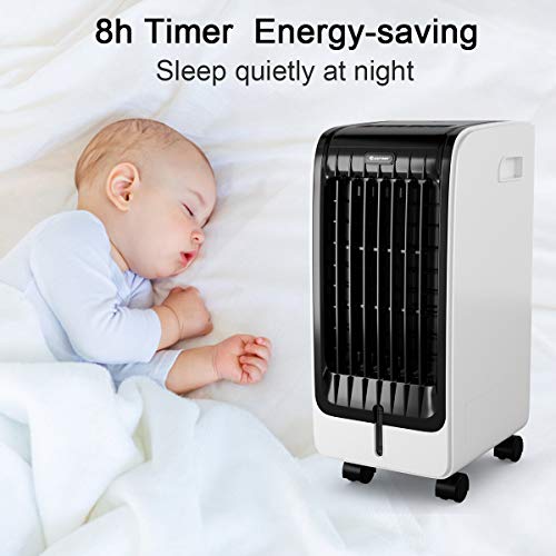 image for COSTWAY Evaporative Cooler, 4-in-1 Portable Cooling, Fan, Humidifier, 