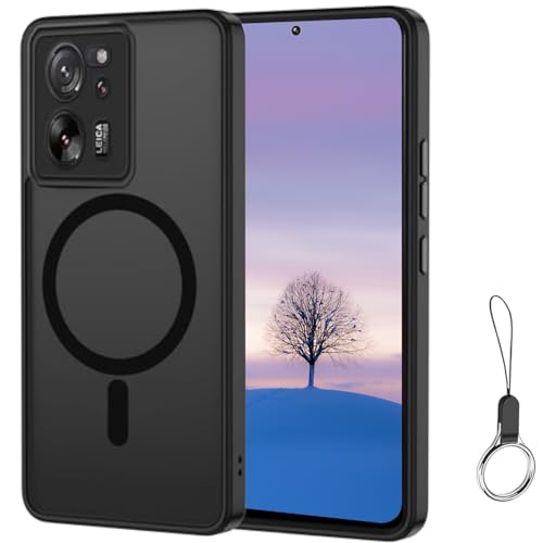 Xiaomi 13T/13T Pro 用 ケース 半透明のデザイン Magsafe対応 マグネット搭載 マット感ケース 米軍MIL規格取得 ハイブリット TPUバンパー PCマイクロドット加工 耐衝撃 黄ばみなし 指紋防止 擦り傷防止 Xiaomi 13T