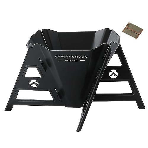 Goutteur à café pliable Campingmoon BKCOF-01 en acier inoxydable noir