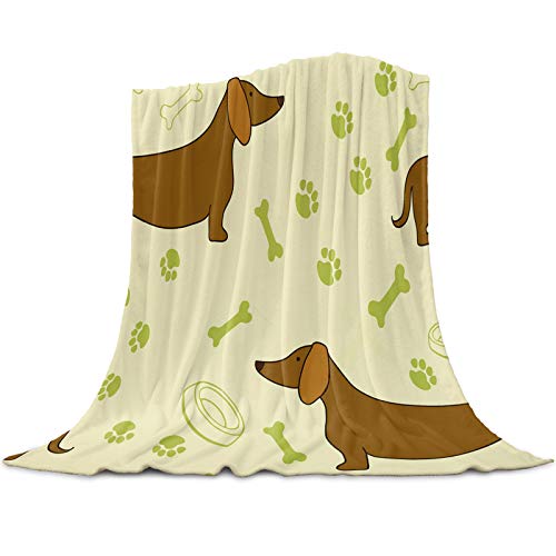 毛布 シングル ブランケット ぶらんけっと ダックスフント 骨 ドッグフード 足跡 おしゃれ 夏用 エアコン対策 吸湿発熱 マイクロファイバー 冬用敷き毛布 フランネル 柔らかい ひざ掛け お昼寝ケット 掛け毛布 洗える もうふ フリース 軽量 薄手 100x150cm