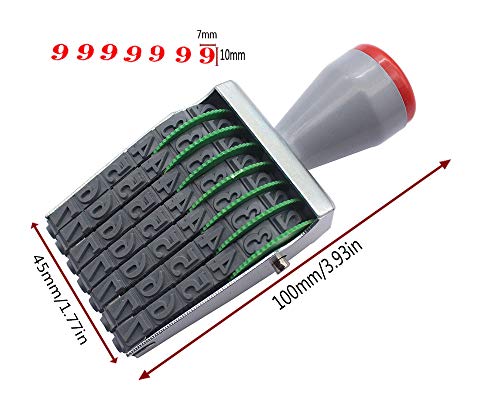 Timbro a 7 cifre, con numeri personalizzati