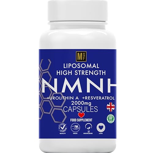 NMNH | 120 NAD+ Capsules | 2000mg 1-A-Day Tablet 4 Months Supply | NAD with Trans-Resveratrol & Urolithin A | Anti Ageing Liposomal Max Absorption | Vegan | No Fillers | UK Company