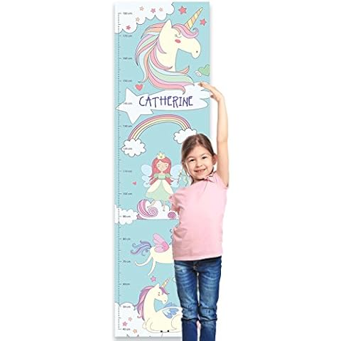 Personalised Unicorn Dreams Height Chart for Kids Cover