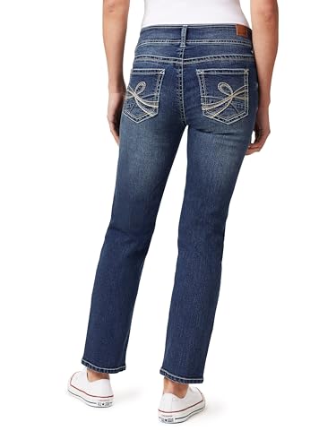 WallFlower Women's Luscious Curvy Straight 29" Mid-Rise Insta Stretch Juniors Jeans2