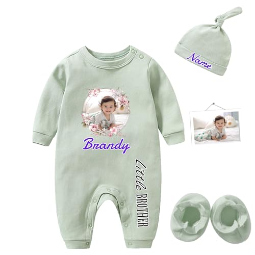 FAHOXUMR Ropa Personalizada para Recién Nacidos, Niño, Traje Personalizado para Recién Nacidos, Newborn Coming Home Outfit