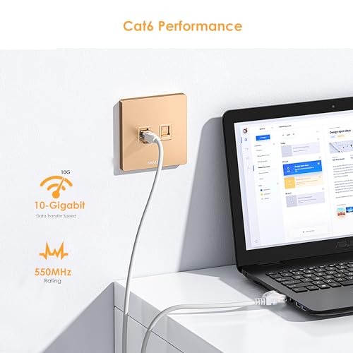 PrimeCables Cat6 Ethernet Cable 75ft Internet Cable 10Gbps Support Cat8 Cat7 Network, RJ45 Patch Cable Ethernet Bare Copper Network 550MHz UTP - White
