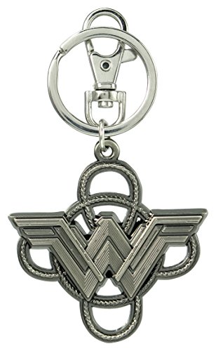 DC Comics Wonder Woman Logo con Lazo Peltre Clave Anillo