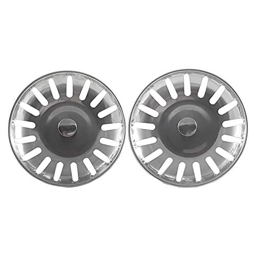 ?MARQUE FRANCAISE?-CZ Store®-bouchon evier|LOT DE 2|??GARANTIE A VIE??-filtre evier cuisine|79 MM|bouchon evier universel en acier inoxydable-bonde evier/lavabo-crepine evier cuisine (Lot de 2)