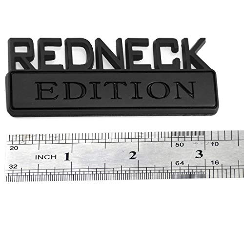 Image of EmbRoom 1Pcs 3.1 inch Redneck Edition Exterior Emblem CAR Truck Boat Decal Logo Replacement for F-150 F250 F350 Silverado RAM 1500 (Black)