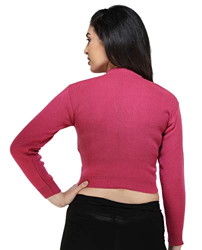 Image of Women Winter Wear V-Neck Full Sleeves Regular Fit Woollen Blouse