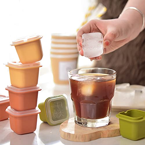 Molde grande para cubos de hielo de silicona 12 cubos miniatura 5