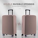 Travel Luggage Cover Suitcase Protector Scratch-Resistant Fit 19-31 Inch, Not Included Suitcase (Khaki, S(19-21 inch)) - Image 2