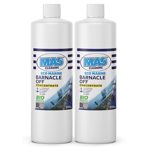 MA5x Eco-Marine Barnacle Off Concentrate | Barnacle Buster Remover and Cleaner for Boats | Biodegradable Formula | Shell and Algae Remover | 32oz Bottle | Pack of 2