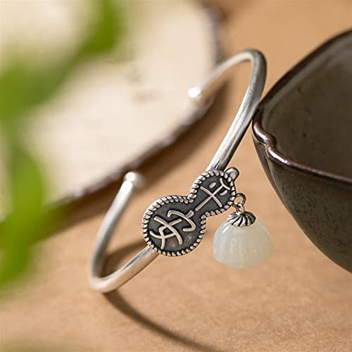 Bracelet en jade hétien authentique et argent s925 durable