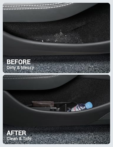 Image of Motrobe 2026 Tesla Model Y Juniper Door Side Storage Box Door Pocket Liner Side Organizer Tray Waterproof TPE Front & Rear Model Y Juniper (Standard /Premium /Performance 2025 /2026) Accessories
