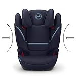 CYBEX Gold Kinder-Autositz Solution S-Fix, Für Autos mit und ohne ISOFIX, Gruppe 2/3 (15-36 kg), Ab ca. 3 bis ca. 12 Jahre, Deep Black