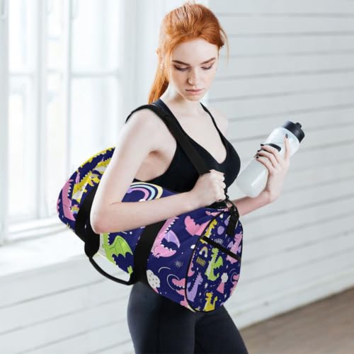 Bolsa de gimnasio ligera y redonda: comodidad con compartimento interior 6