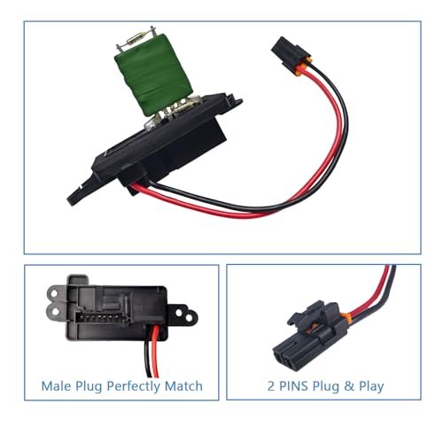 Image of 89019088 HVAC Blower Motor Resistor Kit with Harness fits for 2003-2006 Chevy Avalanche Silverado Suburban Tahoe, for GMC Sierra Yukon, Replaces 89019088 973-405, 15-81086, 22807123