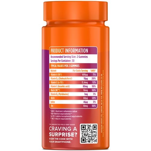 Wellgard Vegan Multivitamin Gummies - Chewable Multivitamins Adults, 60 Vitamin Gummies, Orange Flavour (Adult Gummies)