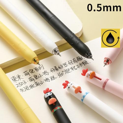 MOZXIRZ Bolígrafo Gel Retráctil 4 Piezas Tinta Negra 0.5mm miniatura 4