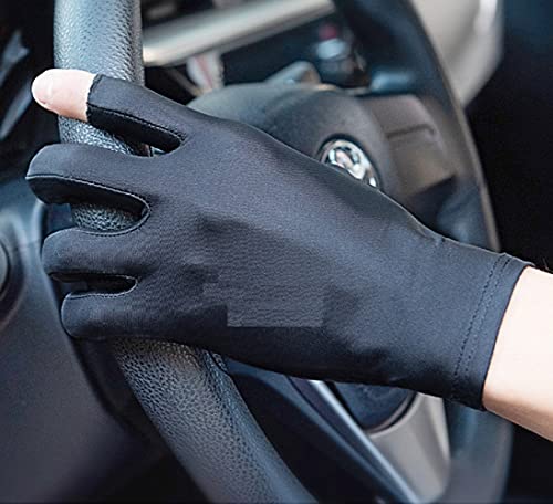 desikaky フィッシンググローブ 釣り用手袋 2本出し 指切り 釣り道具 日焼け止めグローブ 通気性 滑り止め 春夏用 作業 スポーツ用 防寒 防風 フリーサイズ 男女兼用 (ブラック 1ペア) 3枚目