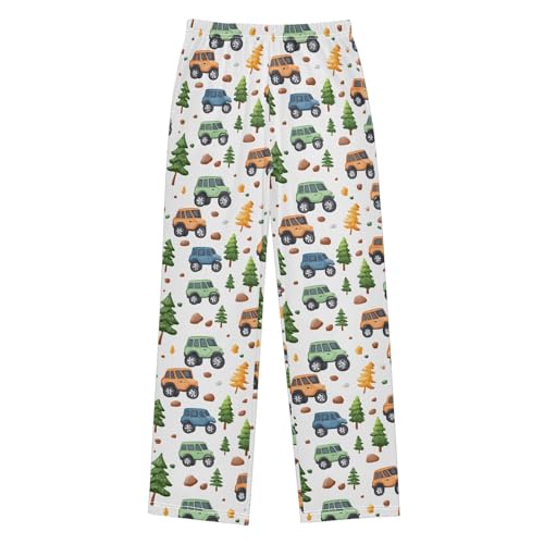 Pajama Pants Road Cars Trees PJ Bottoms Sleepwear Lounge Sleep Pant with Pockets